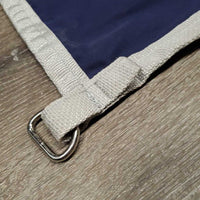 Soft Cotton Closed Stall Guard, D Rings *gc/vgc, clean, rubs, snags, removed? embroidery
