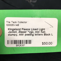 Fleece Lined Light Jacket, Zipper *vgc, mnr hair, clumpy, mnr peeling letters
