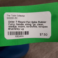 Round Flat Spike Rubber Curry, handle, string *gc, clean, residue, stains, scratches, scrapes
