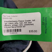 Fleece Cooler, tail *gc, clean, pilly, hair, mnr tear, repairs, snags, rubs, unstitched, frayed
