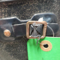 JUNIORS Tall Rubber Boots *gc, clean, mnr residue, faded, cracking logos, peeled top straps
