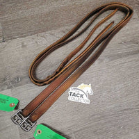 Pr Nylon Lined Stirrup Leathers *gc/fair, rubs, stains, dents, undone stitching, stretched lthr, tear, mnr dirt
