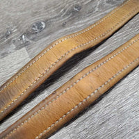 Pr Nylon Lined Stirrup Leathers *gc/fair, rubs, stains, dents, undone stitching, stretched lthr, tear, mnr dirt
