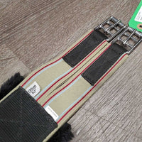 Nylon Web Fleece Girth, x2 els *gc, clean, hairy, faded, slice, curled edges
