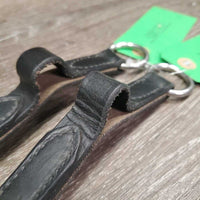 2 Elastic & Leather Rein Extenders, buckles *vgc, clean, mnr creases & edge rubs
