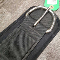 Wide - Roper Nylon Web - Neoprene Liner Cinch, D Rings x 2 *gc/fair, dirty, faded, hair, threads, v.rusty, oxidized
