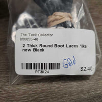2 Thick Round Boot Laces *like new
