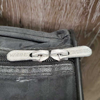 Foldable Mesh & Nylon Dog Carry Crate, Fleece Mat *gc, NO Strap, mnr hair, dirt & rust