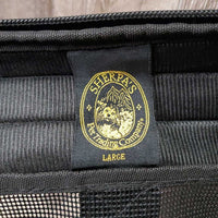 Foldable Mesh & Nylon Dog Carry Crate, Fleece Mat *gc, NO Strap, mnr hair, dirt & rust
