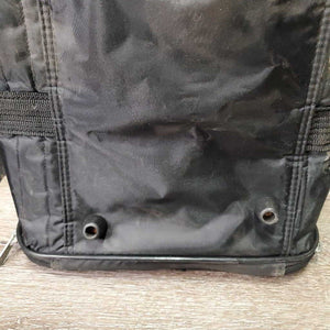 Foldable Mesh & Nylon Dog Carry Crate, Fleece Mat *gc, NO Strap, mnr hair, dirt & rust
