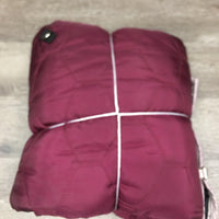 Lt Quilt Stable Blanket, 2 legs/chests *vgc, clean, mnr frays, repairs, stains, faded, undone stitch, snags