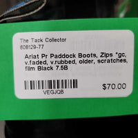 Pr Paddock Boots, Zips *gc, v.faded, v.rubbed, older, scratches, film