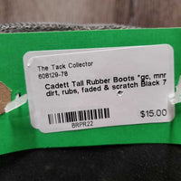 Tall Rubber Boots *gc, mnr dirt, rubs, faded & scratch
