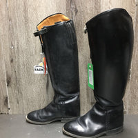 Pr Dressage Boots, Aftermarket Zips *vgc, clean, rubs, film, scrapes, stiff zips, mnr dirt