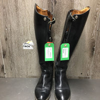 Pr Dressage Boots, Aftermarket Zips *vgc, clean, rubs, film, scrapes, stiff zips, mnr dirt