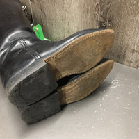 Pr Dressage Boots, Aftermarket Zips *vgc, clean, rubs, film, scrapes, stiff zips, mnr dirt
