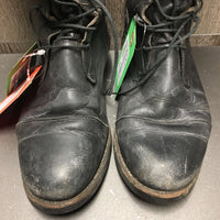 Hvy/Thick Field Boots, zips *fair, older, v.creased, faded, v.rubbed, scrapes, worn heels