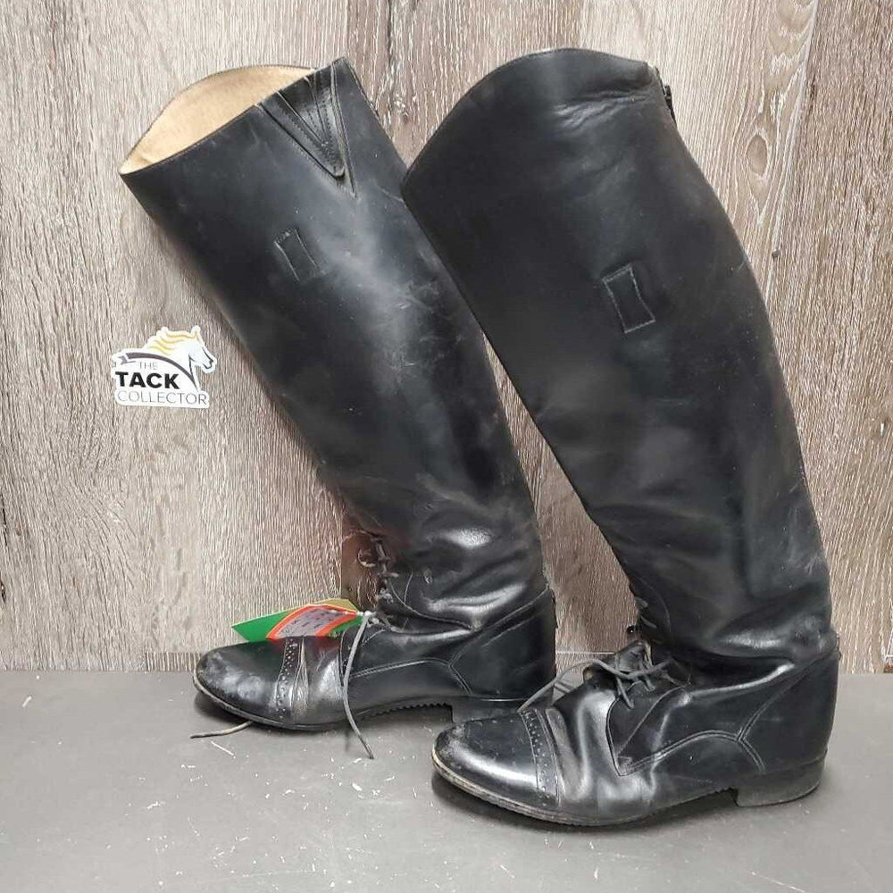 Pr Field Boots, aftermarket zips *gc, mnr crumpled, dirt, older, toes: squished, scraped & stains