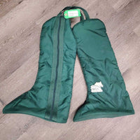2 Piece Tall Nylon & Thick Fleece Lined Boot Bags *vgc, mnr dirt & hay, older
