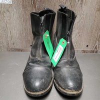 Paddock Boots, Zips *gc, v.dirty, stiff zip, mnr faded, older