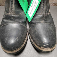 Paddock Boots, Zips *gc, v.dirty, stiff zip, mnr faded, older