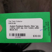Paddock Boots, Zips *gc, v.dirty, stiff zip, mnr faded, older
