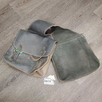 Leather Saddle Bags, Buckles *vgc/fair, v.clean inside, v.dirty outside, mold?, stiff
