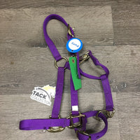 Nylon Halter, adj, snap *xc/like new, mnr loose thread

