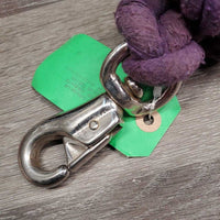 Thick Cotton Lead Rope, Hvy Bull Snap *gc, dirt, stains, faded, threads, rust
