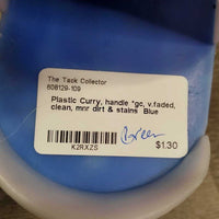 Plastic Curry, handle *gc, v.faded, clean, mnr dirt & stains
