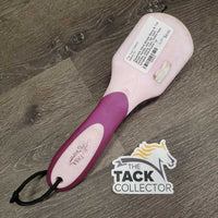 Hard Bristle Mane & Tail Brush, handle, lace *gc, bent bristles, stains, rubs, faded logo, scrapes
