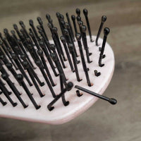 Hard Bristle Mane & Tail Brush, handle, lace *gc, bent bristles, stains, rubs, faded logo, scrapes
