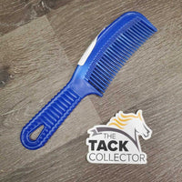 Light Plastic Mane Comb, handle *gc, clean, residue, faded spots