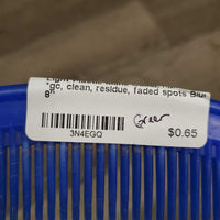 Light Plastic Mane Comb, handle *gc, clean, residue, faded spots
