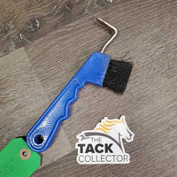 Plastic Hoof Pick, Bristle Brush *vgc, clean, hairy, mnr bent bristles & residue
