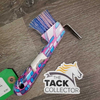 Plastic Hoof Pick, bristle brush *vgc, taped, rubs, stains, fading