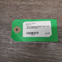 Horse Height & Weight Tape *vgc, dirt?stains
