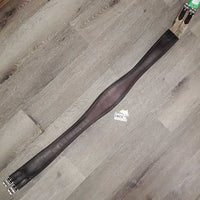 Padded Leather Girth, els *gc/fair, clean, torn elastic, rubs, creasees, stains, mnr hair & residue, older
