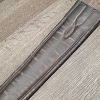 Padded Leather Girth, els *gc/fair, clean, torn elastic, rubs, creasees, stains, mnr hair & residue, older
