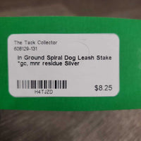 In Ground Spiral Dog Leash Stake *gc, mnr residue
