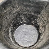 Flatback Rubber Bucket *gc, clean, dirt residue, missing handle, crack