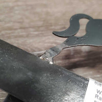 Wall Mount Metal Tack - Bridle Rack, Jumping Horse *gc, many rust spots, faded, scratches, bent leg
