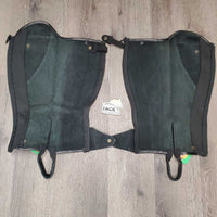 Perforated Leather Half Chaps, Back Zips, Bag *new
