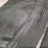 Pr Hvy Suede Half Chaps *vgc/gc, rubs, faded, clean, stains, mnr loose threads
