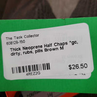 Thick Neoprene Half Chaps *gc, dirty, rubs, pills