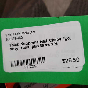 Thick Neoprene Half Chaps *gc, dirty, rubs, pills