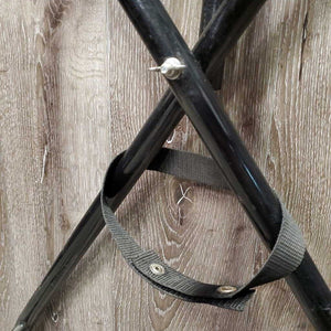 Thick Metal Folding Saddle Rack, metal bottom rack *gc/fair, rust, faded, scrapes, clean, dusty, stiff bottom rack, tape