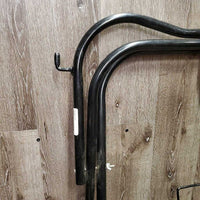 Thick Metal Folding Saddle Rack, metal bottom rack *gc/fair, rust, faded, scrapes, clean, dusty, stiff bottom rack, tape