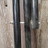 Thick Metal Folding Saddle Rack, metal bottom rack *gc/fair, rust, faded, scrapes, clean, dusty, stiff bottom rack, tape
