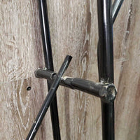 Wall Mount Metal Folding Western Saddle Rack *vgc, rubs, dirty & dusty, rust